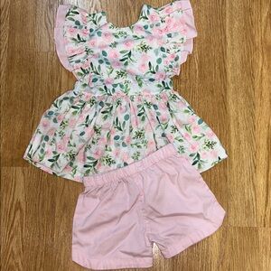 Southern Taters Floral Pink Kids Matching Set